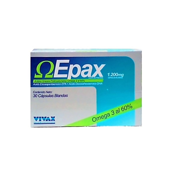 Epax Omega 3 1200Mg X 30 Cápsulas Blandas Vivax - Imagen 3