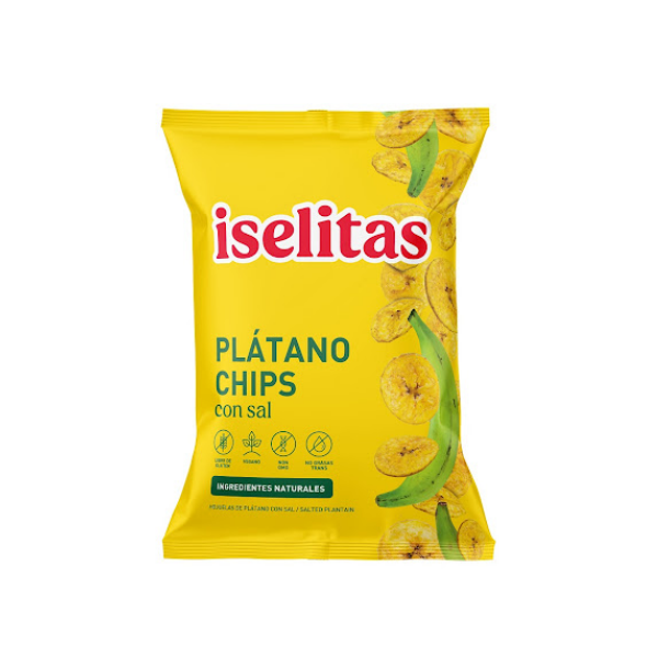 Iselitas Platano Chips Natural Con Sal 140Gr.