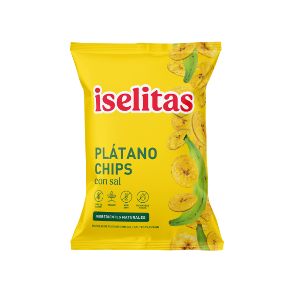Iselitas Platano Chips Natural Con Sal 85Gr.