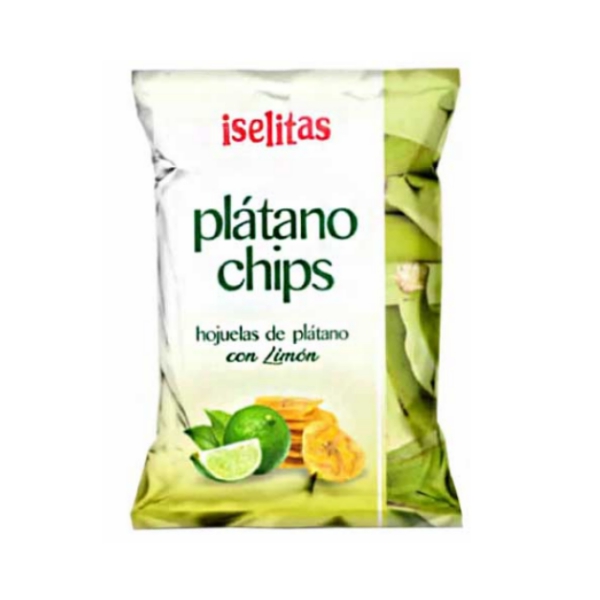 Iselitas Platano Chips Sabor A Límon 300Gr.