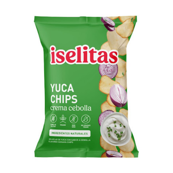 Iselitas Yuca Chips Con Crema Y Cebolla 180Gr.