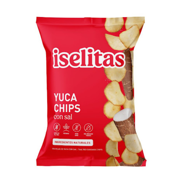 Iselitas Yuca Chips Fritas Con Sal 180Gr.