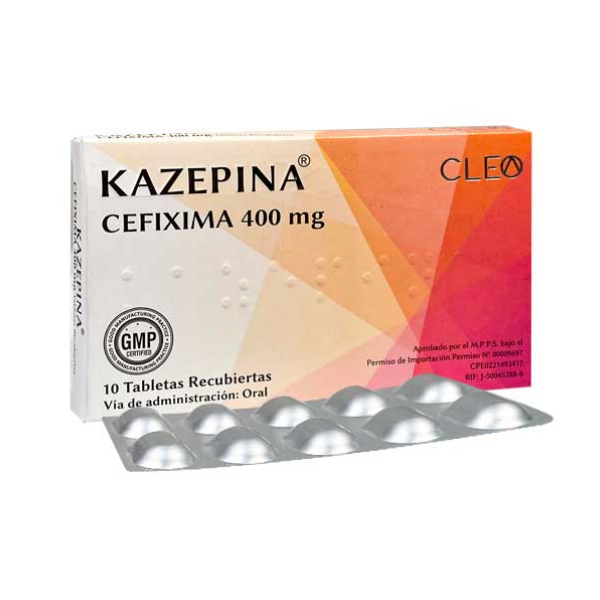 Kazepina Cefixima 400Mg X 10 Tabletas Cleo Pharma - Imagen 2