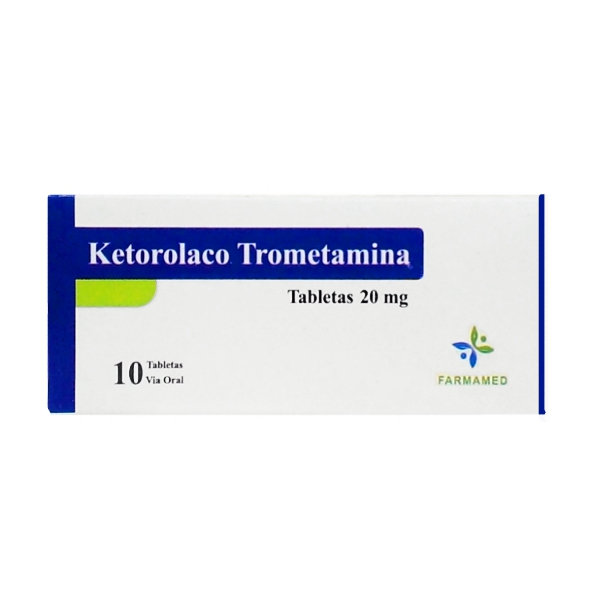 Ketorolaco Trometamina 20Mg X 10 Tabletas Farmamed
