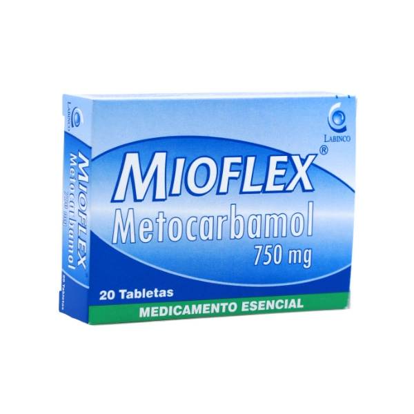 Mioflex Metocarbamol 750Mg X 20 Tabletas Labinco