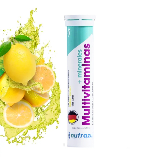 Multivitaminas+Minerales Sabor Límon X 20 Tabletas Efervescentes Nutrazul
