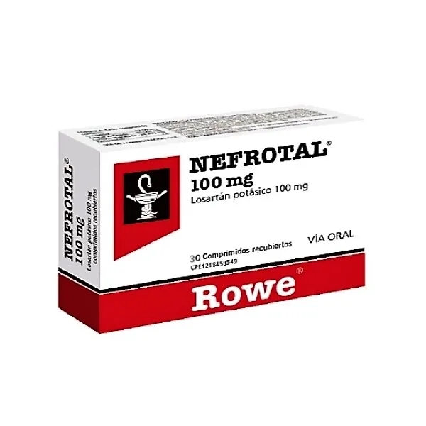 Nefrotal Losartán Potásico 100Mg X 30 Comprimidos Rowe