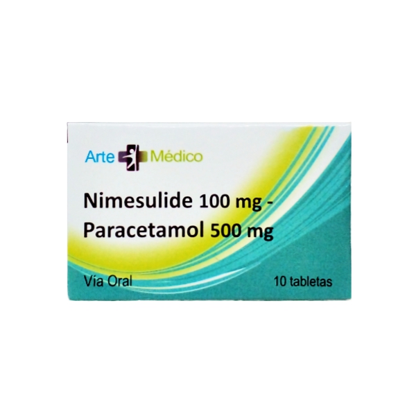 Nimesulide-Paracetamol 100/500Mg X 10 Tabletas Arte Medico - Farmadon ...