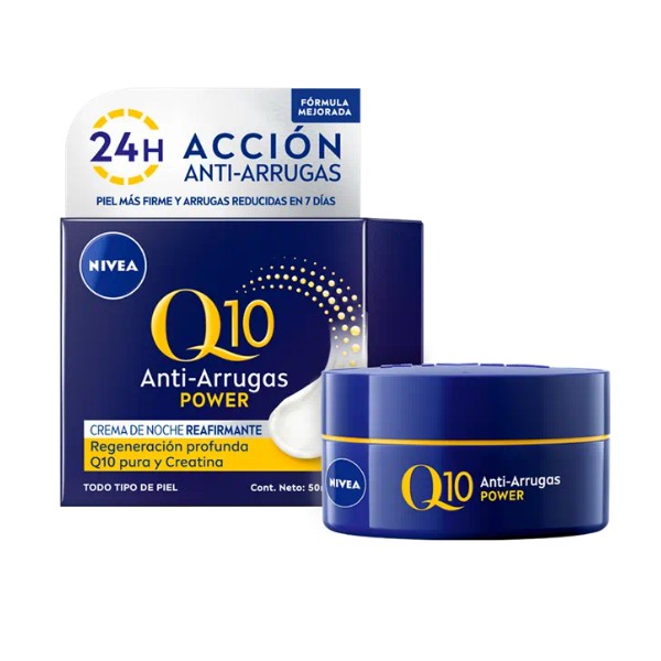 Nivea Crema Facial Q10 Noche Anti Arrugas + Reafirmante 50Ml.