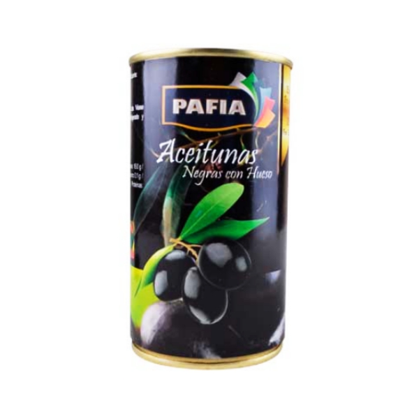 Pafia Aceitunas Negras Con Hueso 350Gr.