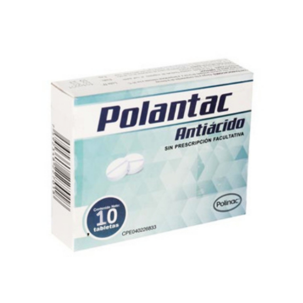 Polantac Trisilicato De Magnesio+Óxido De Magnesio+Subcarbonato De Magnesio X 10 Tabletas Polinac