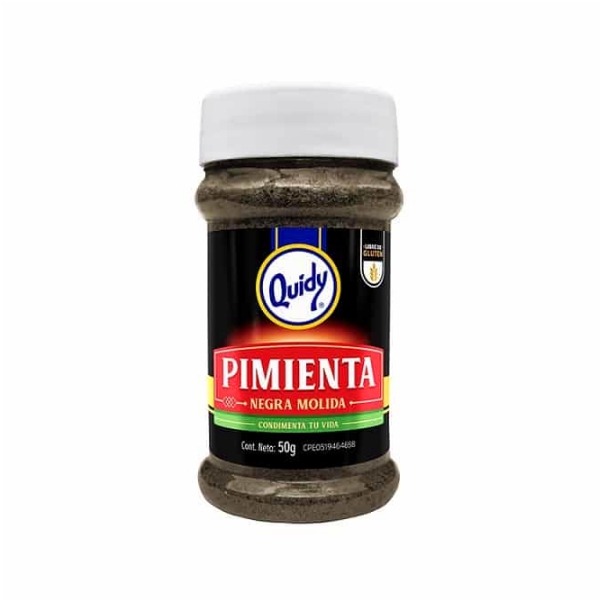 Quidy Pimienta Negra Molida 50Gr.