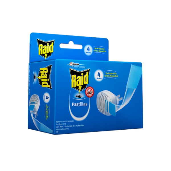 Raid Mata Mosquitos Repelente Electrico 4 Noche