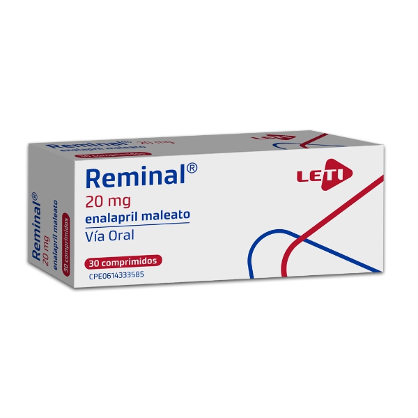 Reminal Enalapril 20 Mg X 30 Comprimidos Leti