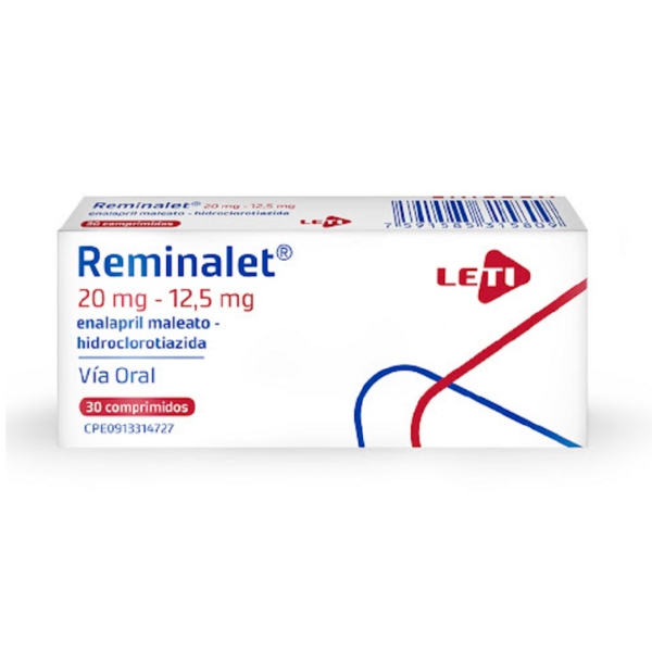 Reminalet Enalapril+Hidroclorotiazida 20-12.5 Mg X 30 Comprimidos Leti