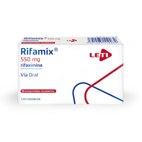 Rifamix Rifaximina 550Mg X 10 Comprimidos Leti