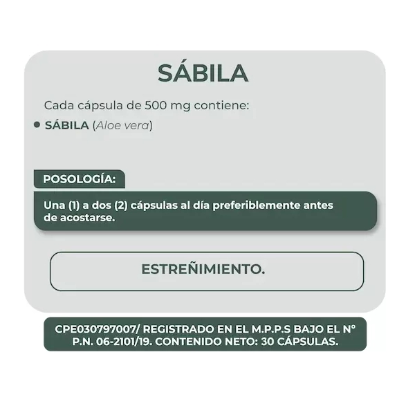 Sábila 500Mg X 30 Cápsulas Herbaplant - Imagen 2
