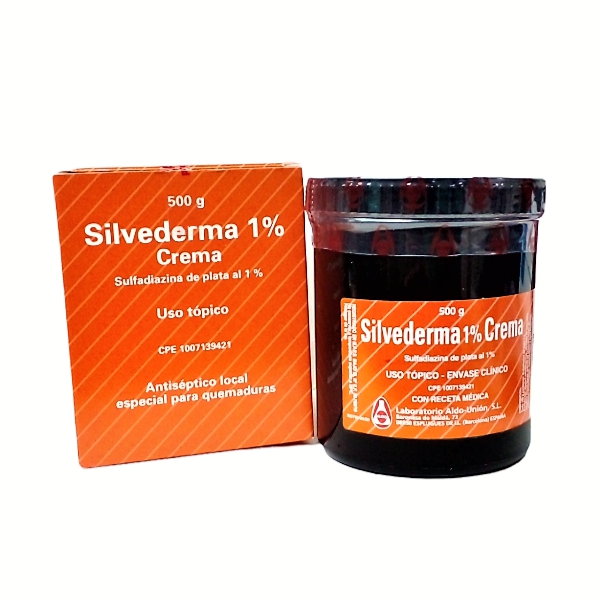 Silvederma Sulfadiazina De Plata 1% Crema Tópica X 500Gr. Medifarm