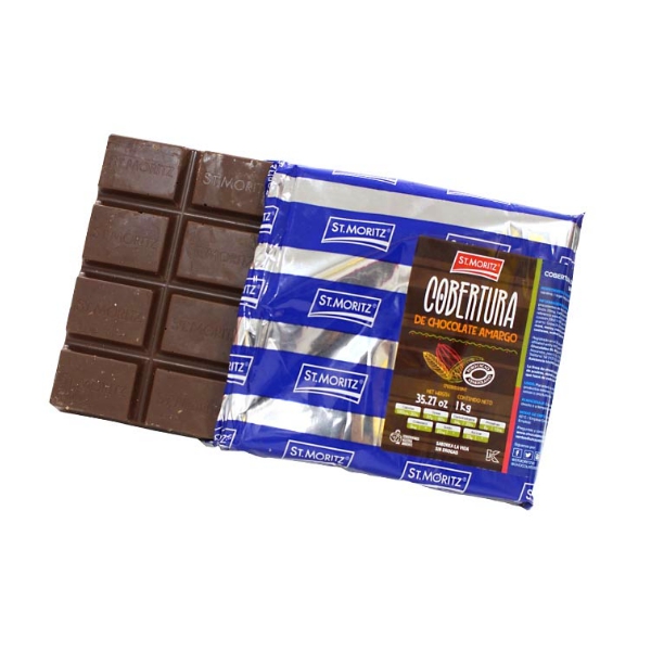 St.Moritz Choco Cobertura Amargo 1Kg