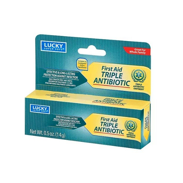 Triple Antibiotico Bacitracina+Neomicina+Polimixina Ungüento X 14Gr Lucky