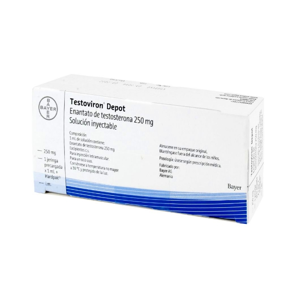 Testoviron Depot Enantato De Testosterona Ampolla 250Mg/1Ml I.M Bayer