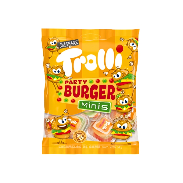 Trolli Gomitas Party Burger Minis 50Gr