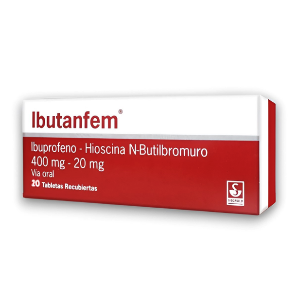 Ibutanfem Ibuprofeno+Hioscina 400Mg/20Mg X 20 Tabletas Siegfried