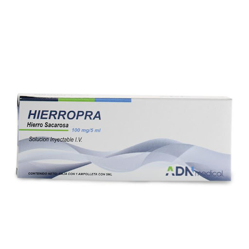 Hierropra Hierro Ampolla 100Mg/5Ml I.V ADN Medical