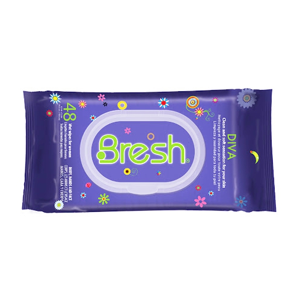 Bresh Diva Toallas Húmedas X 48 Unidades