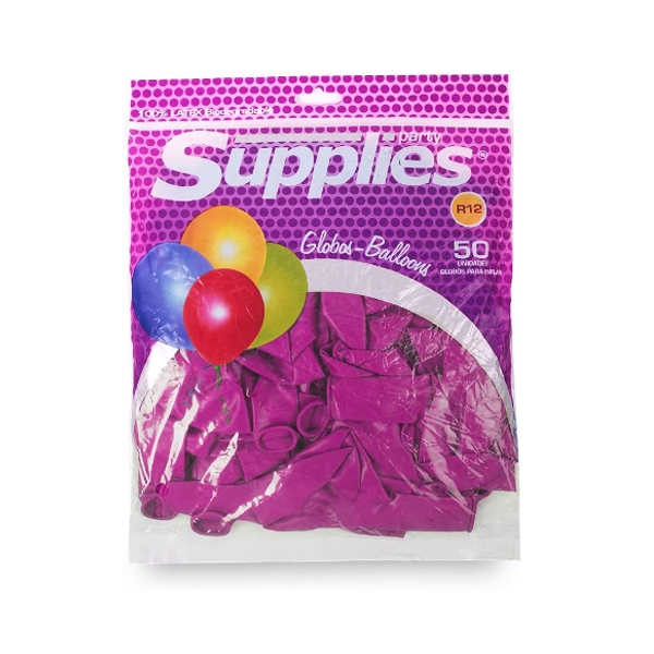 Supplies Party Globos Fucsia X 50 Piezas - Imagen 2