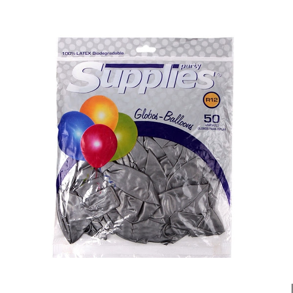 Supplies Party Globos Metalizado Plateado X 50 Piezas - Imagen 2