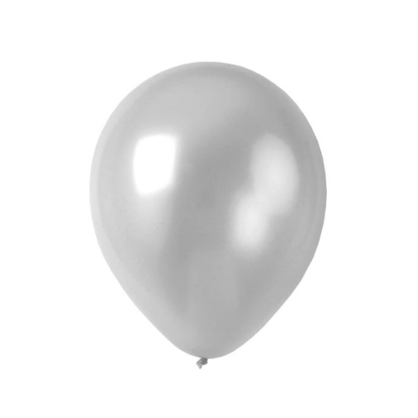 Supplies Party Globos Metalizado Plateado X 50 Piezas