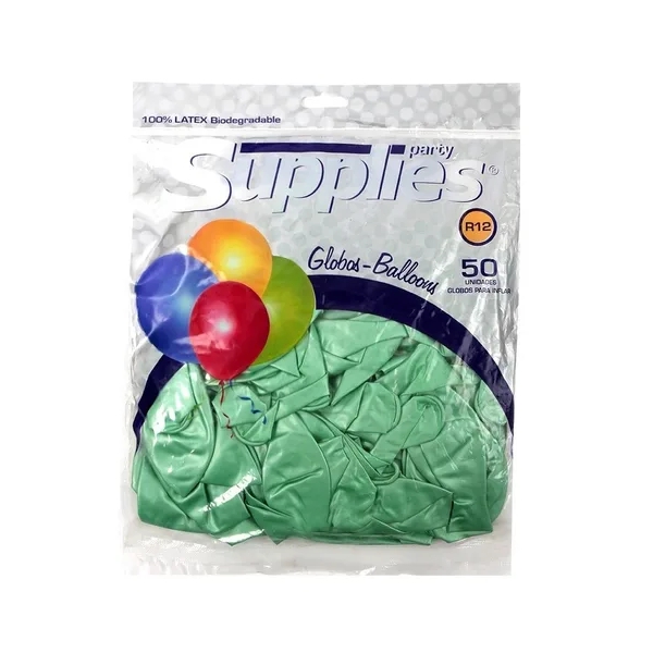 Supplies Party Globos Metalizado Verde Osc X 50 Piezas - Imagen 2