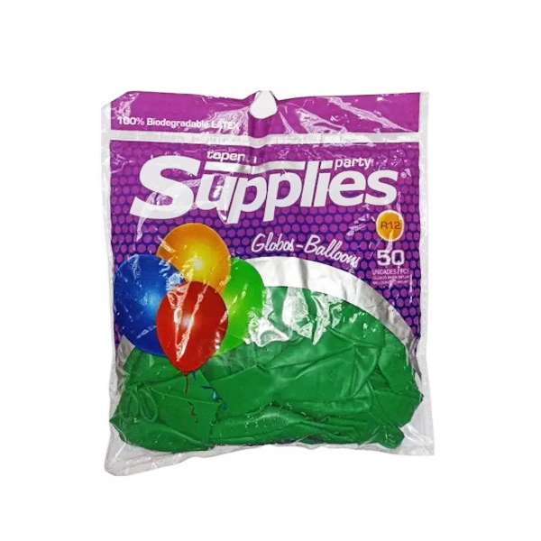 Supplies Party Globos Verde Oscuro X 50 Piezas - Imagen 2