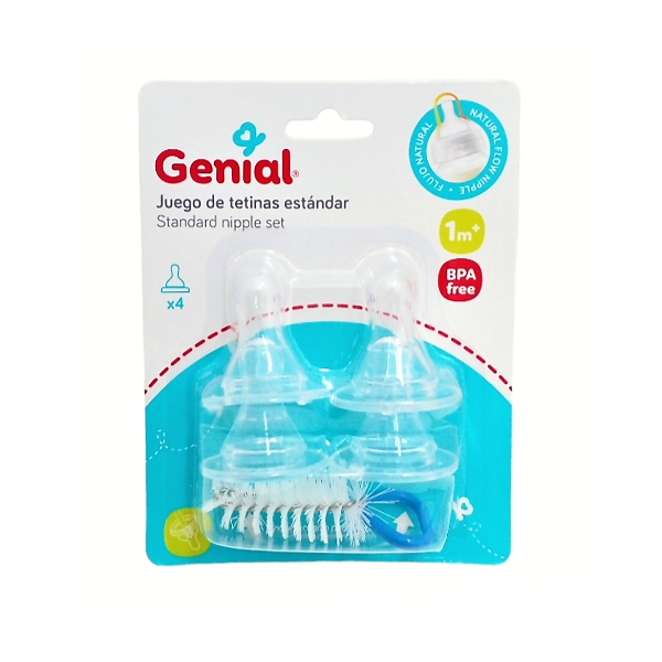 Genial Tetinas Boca Ancha X2 9M+ Gn-Np382 - Imagen 2