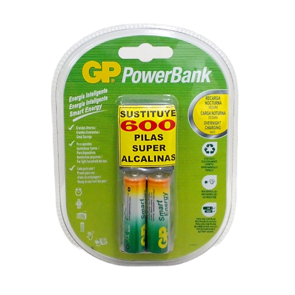 Gp Powerbank Con 2 Baterias Smart Energy Aa/Aaa