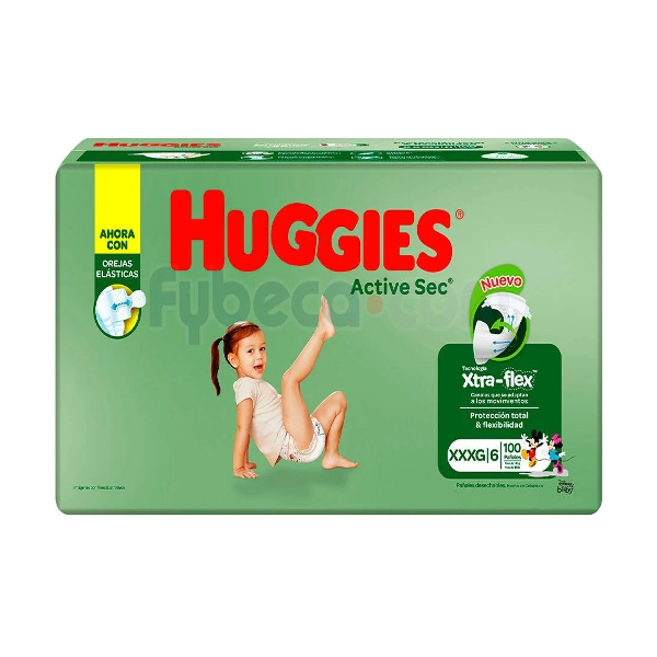 Huggies Pañal Active Sec Talla XXXG X 30 Unidades
