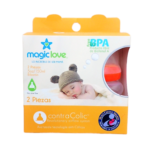Magic-Love Set.2 Piezas Teteros Naranja 5Oz/150Ml 10582R