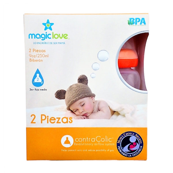 Magic-Love Set.2 Piezas Teteros Naranja 9Oz/250Ml 10912R