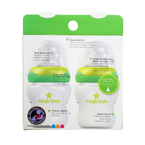 Magic-Love Set.2 Piezas Teteros Verde 5Oz/150Ml 10512G - Imagen 2