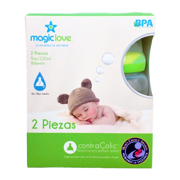 Magic-Love Set.2 Piezas Teteros Verde 9Oz/250Ml 10912G