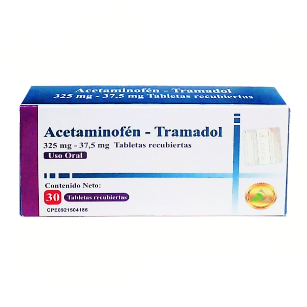 Acetaminofén+Tramadol 325Mg-37.5Mg X 30 Tabletas Dac55