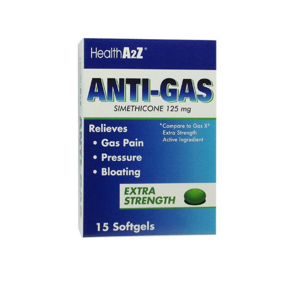 Anti-Gas Simeticona 125Mg X 15 Cápsulas Healtha2Z