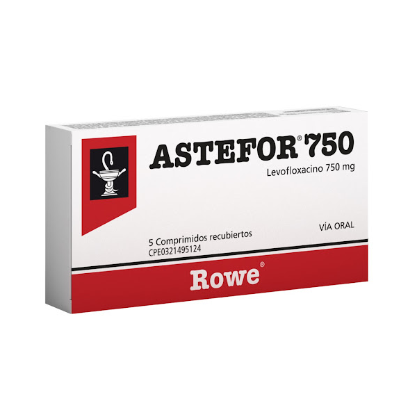 Astefor Levofloxacina 750Mg X 5 Comprimidos Rowe