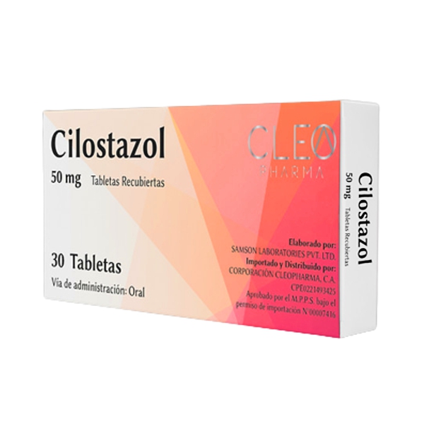 Cilostazol 50Mg X 30 Tabletas Cleo Pharma