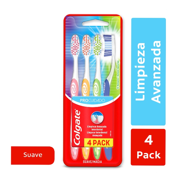 Colgate 4 Pack Cepillos Dentales Encias Procuidado