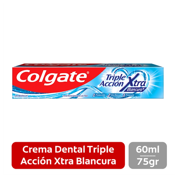 Colgate Crema Dental Triple Accion Xtra Blancura 60Ml