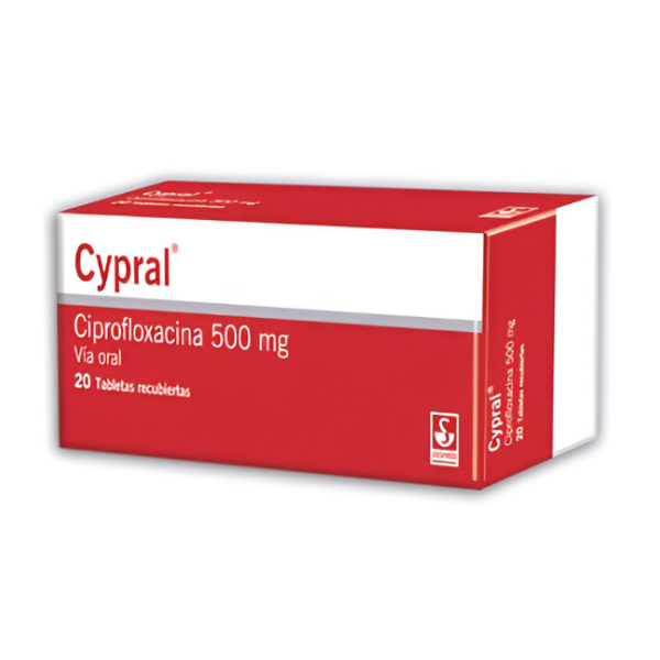Cypral Ciprofloxacina 500Mg X 20 Tabletas Siegfried