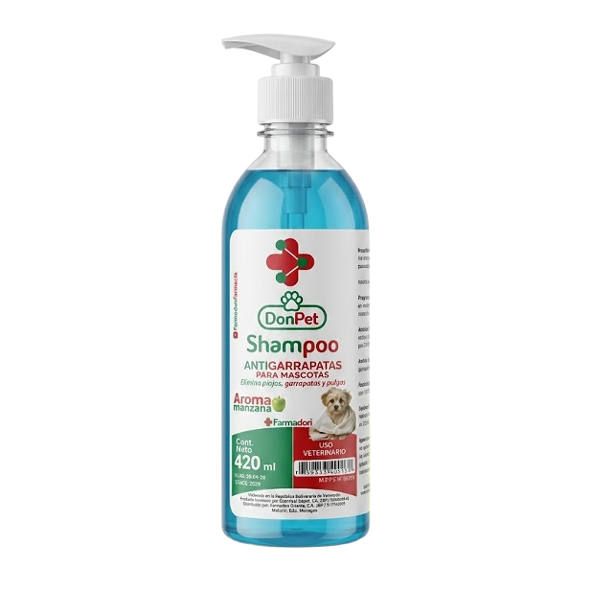 Donpet Shampoo Para Mascotas Antigarrapatas X 420Ml Farmadon