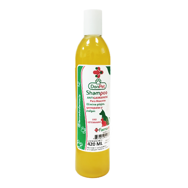 Donpet Shampoo Para Mascotas Antigarrapatas X420Ml. Farmadon